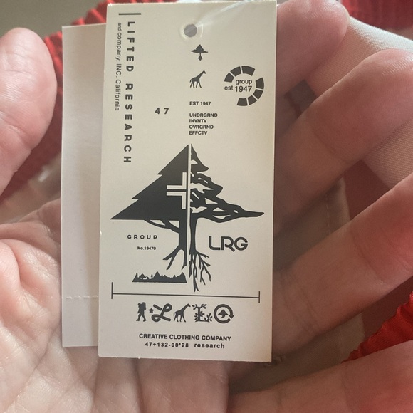 LRG Red Coral Yellow Green Ombre Bathing Trunks L - Picture 7 of 7